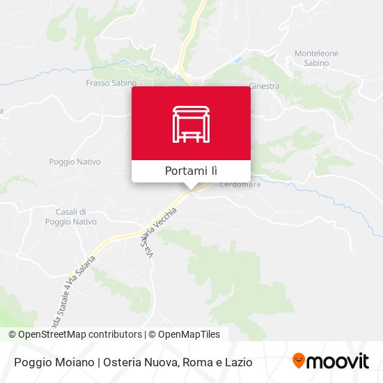 Mappa Poggio Moiano | Osteria Nuova