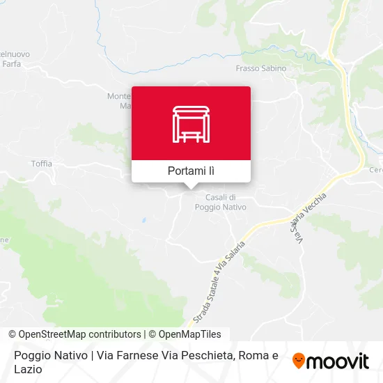 Mappa Poggio Nativo | Via Farnese Via Peschieta