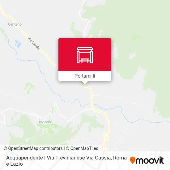 Mappa Acquapendente | Via Trevinianese Via Cassia