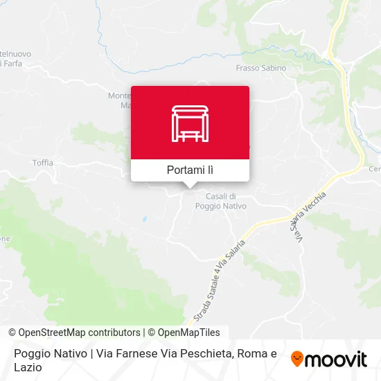 Mappa Poggio Nativo | Via Farnese Via Peschieta