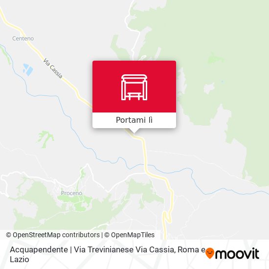 Mappa Acquapendente | Via Trevinianese Via Cassia
