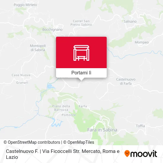 Mappa Castelnuovo F. | Via Ficoccelli Str. Mercato
