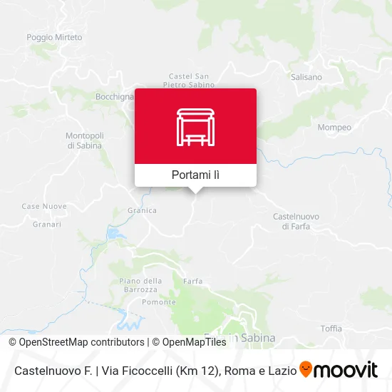 Mappa Castelnuovo F. | Via Ficoccelli (Km 12)