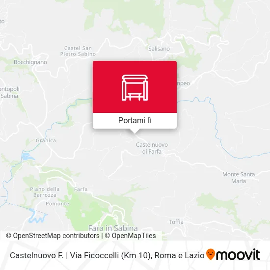 Mappa Castelnuovo F. | Via Ficoccelli (Km 10)
