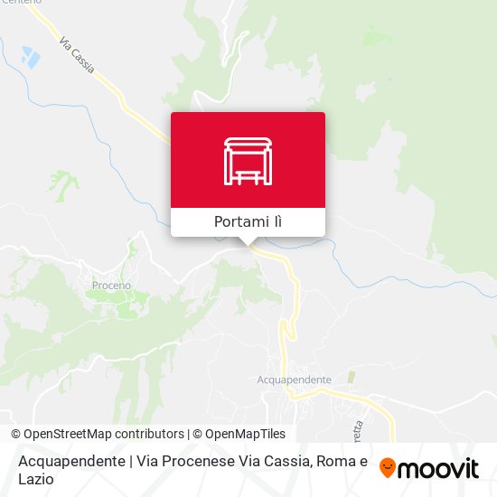 Mappa Acquapendente | Via Procenese Via Cassia