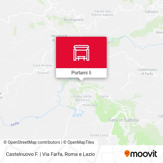 Mappa Castelnuovo F. | Via Farfa