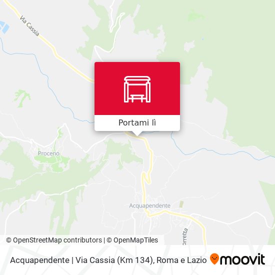 Mappa Acquapendente | Via Cassia (Km 134)