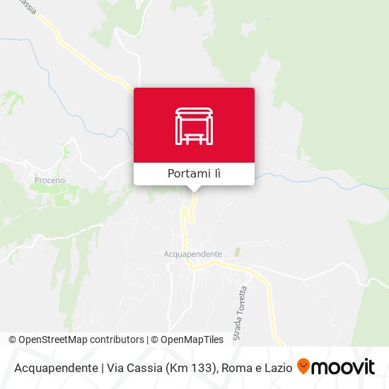 Mappa Acquapendente | Via Cassia (Km 133)