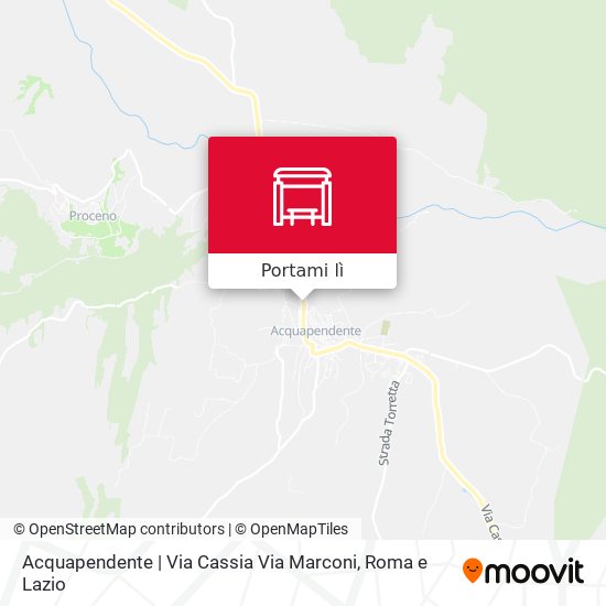 Mappa Acquapendente | Via Cassia Via Marconi