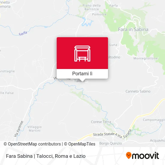 Mappa Fara Sabina | Talocci