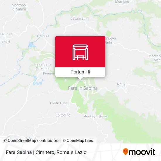 Mappa Fara Sabina | Cimitero