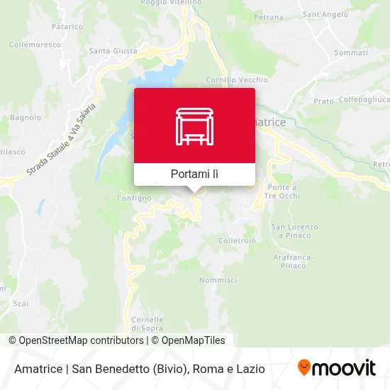 Mappa Amatrice | San Benedetto (Bivio)