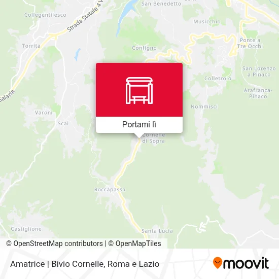 Mappa Amatrice | Bivio Cornelle
