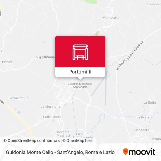 Mappa Guidonia Monte Celio - Sant'Angelo