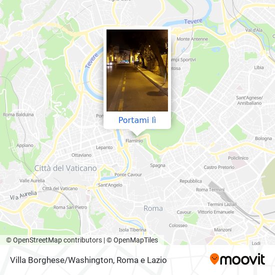 Mappa Villa Borghese/Washington
