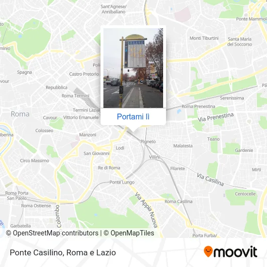 Mappa Ponte Casilino