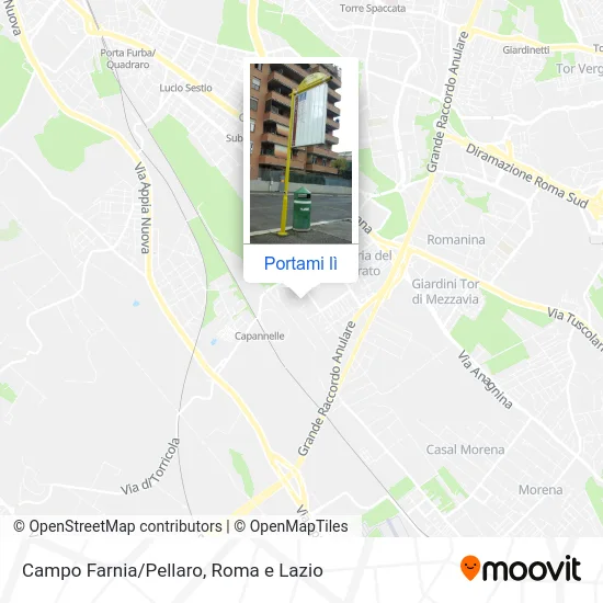 Mappa Campo Farnia/Pellaro