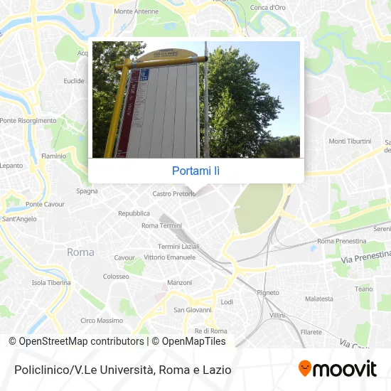 Mappa Policlinico/V.Le Università