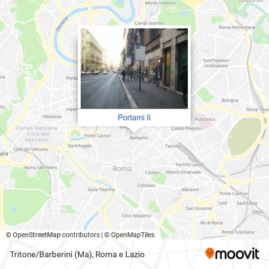 Mappa Tritone/Barberini (Ma)