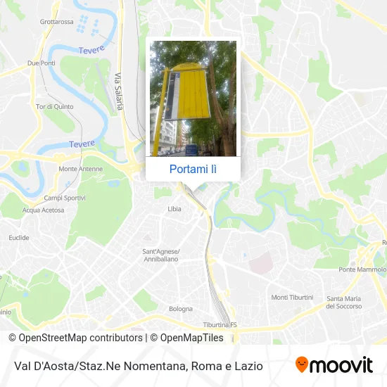 Mappa Val D'Aosta/Staz.Ne Nomentana