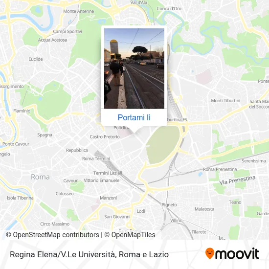 Mappa Regina Elena/V.Le Università