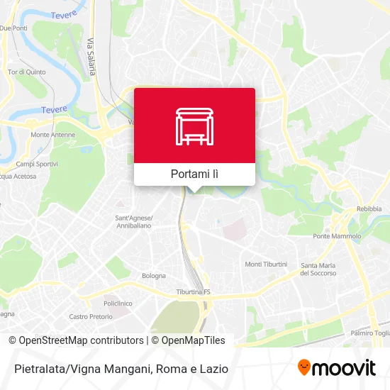 Mappa Pietralata/Vigna Mangani