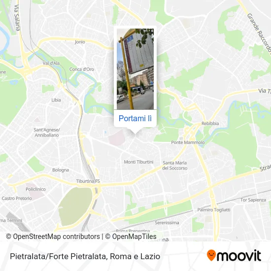 Mappa Pietralata/Forte Pietralata