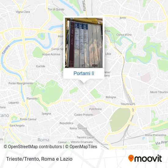 Mappa Trieste/Trento