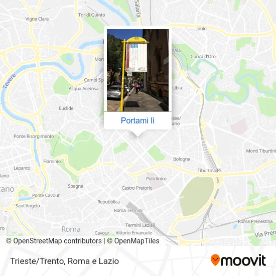 Mappa Trieste/Trento