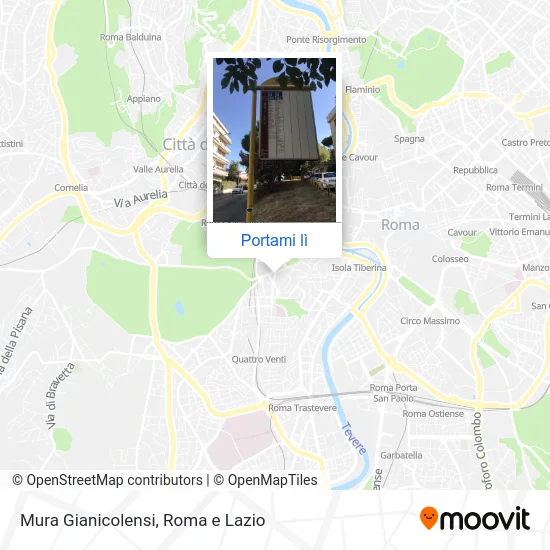 Mappa Mura Gianicolensi