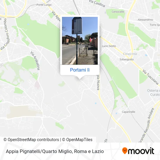 Mappa Appia Pignatelli/Quarto Miglio