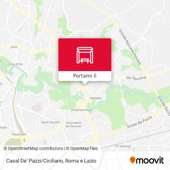 Mappa Casal De' Pazzi/Ciciliano