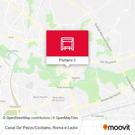 Mappa Casal De' Pazzi/Ciciliano