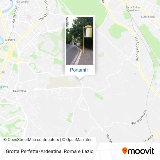 Mappa Grotta Perfetta/Ardeatina
