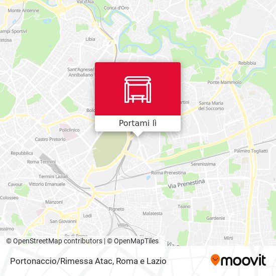 Mappa Portonaccio/Rimessa Atac