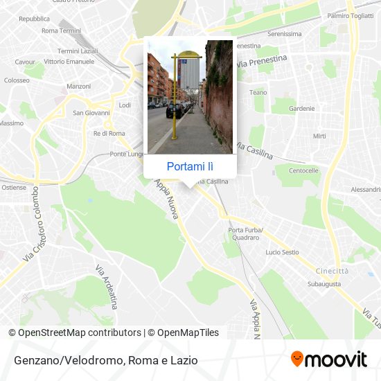 Mappa Genzano/Velodromo