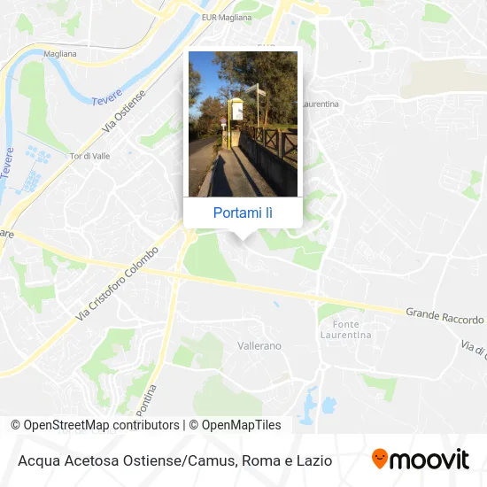 Mappa Acqua Acetosa Ostiense/Camus