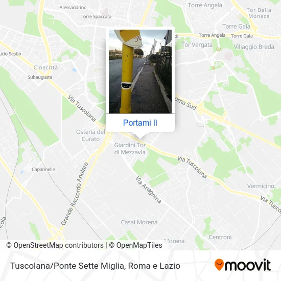 Mappa Tuscolana/Ponte Sette Miglia