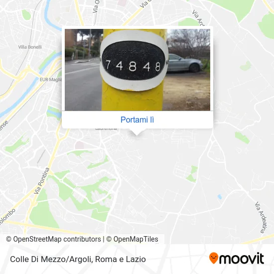 Mappa Colle Di Mezzo/Argoli