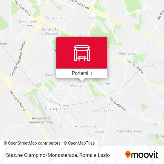 Mappa Staz.ne Ciampino/Monasterace