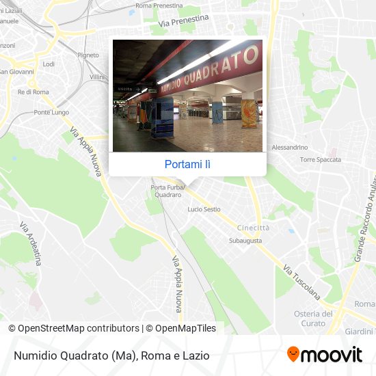 Come arrivare a Numidio Quadrato (Ma) a Roma con Bus, Metro, Treno o Tram?