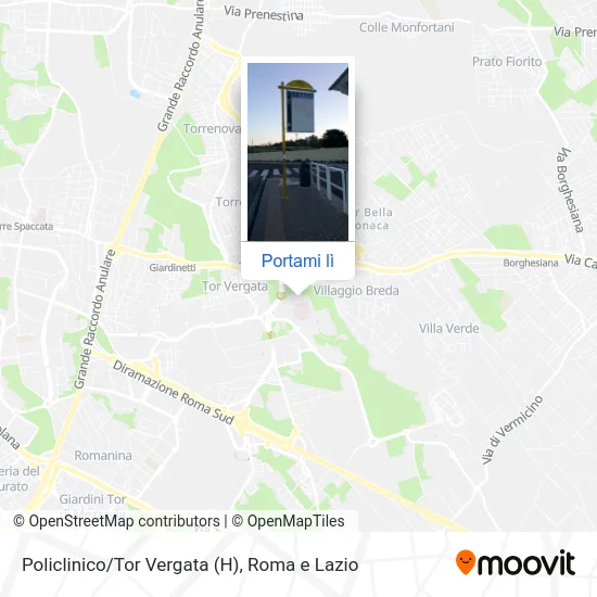 Mappa Policlinico/Tor Vergata (H)