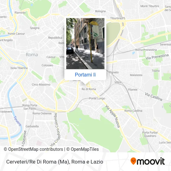 Mappa Cerveteri/Re Di Roma (Ma)
