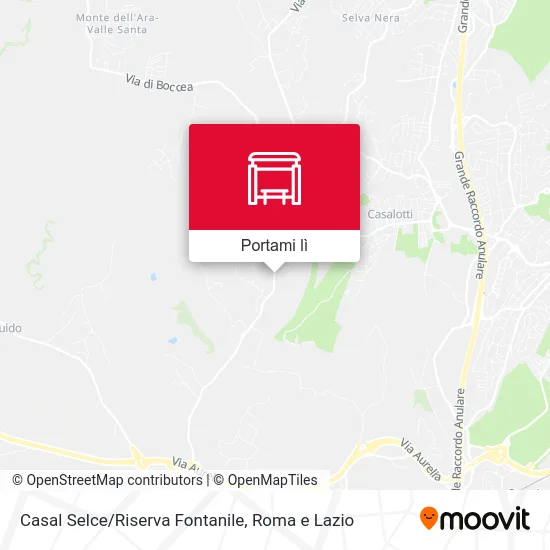 Mappa Casal Selce/Riserva Fontanile