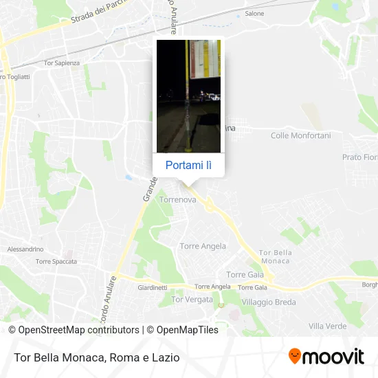 Mappa Tor Bella Monaca