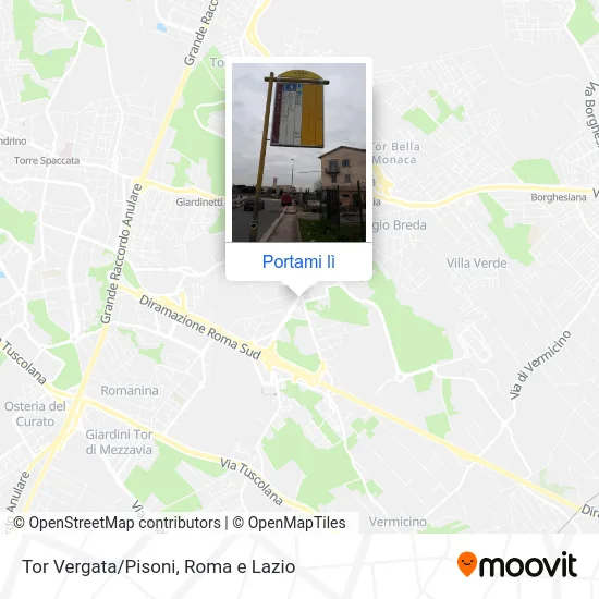 Mappa Tor Vergata/Pisoni