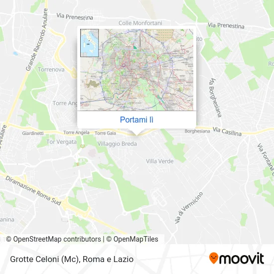 Mappa Grotte Celoni (Mc)