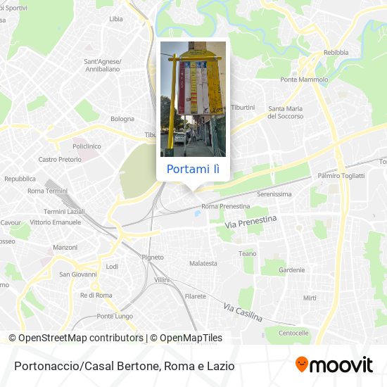 Mappa Portonaccio/Casal Bertone