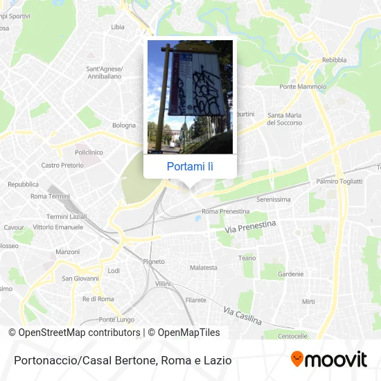 Mappa Portonaccio/Casal Bertone