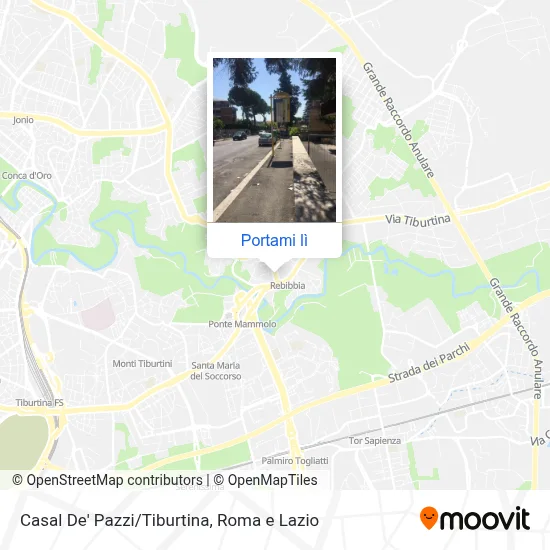 Mappa Casal De' Pazzi/Tiburtina